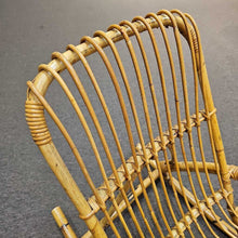 Load image into Gallery viewer, MCM Bent Bamboo Rattan Rocker