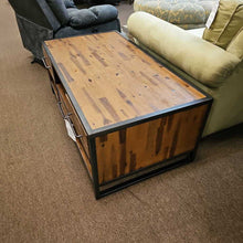 Load image into Gallery viewer, 6 Drawer Metal &amp; Wood Coffee Table