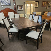 Load image into Gallery viewer, Wood Dining Table w/2 Leaves, 6 Chairs