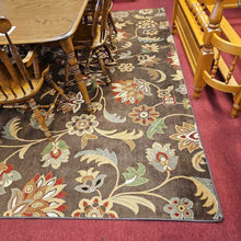 Load image into Gallery viewer, Brown &amp; Tan Floral Rug