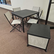 Load image into Gallery viewer, Outdoor Set w/table, chairs and storage cube