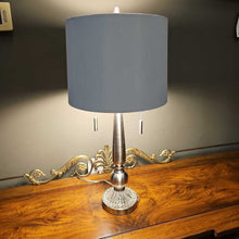 Load image into Gallery viewer, Silver &amp; Glass Base Lamp