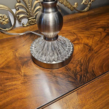 Load image into Gallery viewer, Silver &amp; Glass Base Lamp