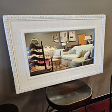 Load image into Gallery viewer, White Wicker Framed Mirror