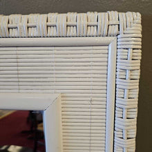 Load image into Gallery viewer, White Wicker Framed Mirror