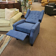 Load image into Gallery viewer, Blue Wingback Recliner