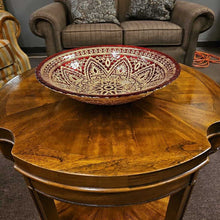 Load image into Gallery viewer, Red &amp; Gold Glass Bowl