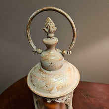 Load image into Gallery viewer, Green &amp; Gold Candle Lantern