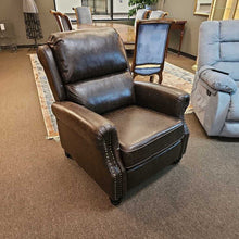Load image into Gallery viewer, Brown Vinyl Recliner (Push Back)