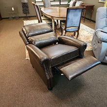 Load image into Gallery viewer, Brown Vinyl Recliner (Push Back)