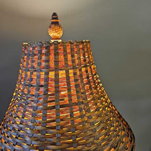 Load image into Gallery viewer, Brown Woven Shade Table Lamp