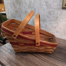 Load image into Gallery viewer, 1991 Longaberger Wine Stripe Basket w/2 Handles