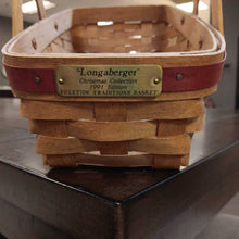 Load image into Gallery viewer, 1991 Longaberger Wine Stripe Basket w/2 Handles