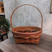 Load image into Gallery viewer, 1992 Longaberger Multi Stripe Basket w/Handle