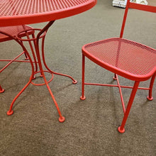 Load image into Gallery viewer, "Woodard" Red Metal Patio Set w/2 Chairs