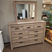 Load image into Gallery viewer, Nine Drawer Grey Dresser w/Mirror