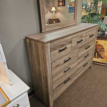 Load image into Gallery viewer, Nine Drawer Grey Dresser w/Mirror