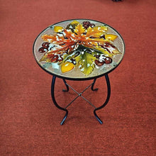Load image into Gallery viewer, Plant Stand w/Fall Design Glass Top
