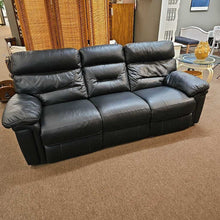 Load image into Gallery viewer, Black Leather Power Reclining Sofa