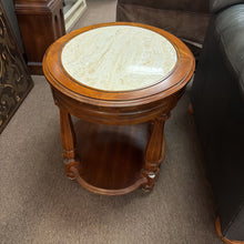 Load image into Gallery viewer, Round End Table w/ Marble Top