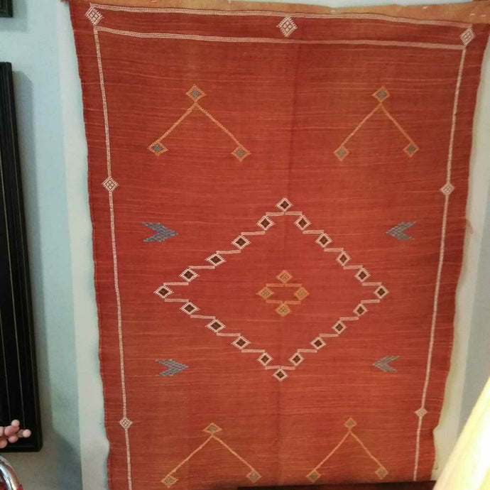 Variegated Orange Tapestry w/Stitching