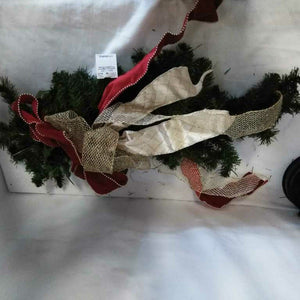 Christmas Garland W/Colored Bows