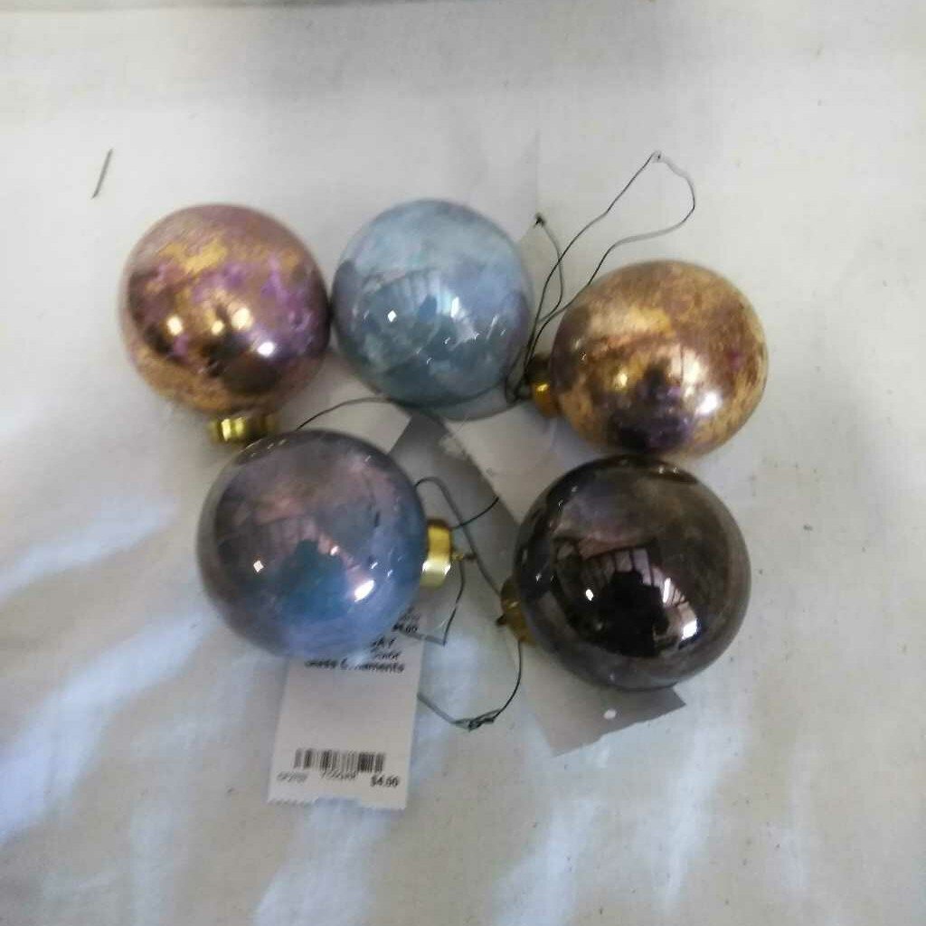 Assorted Color Glass Ornaments