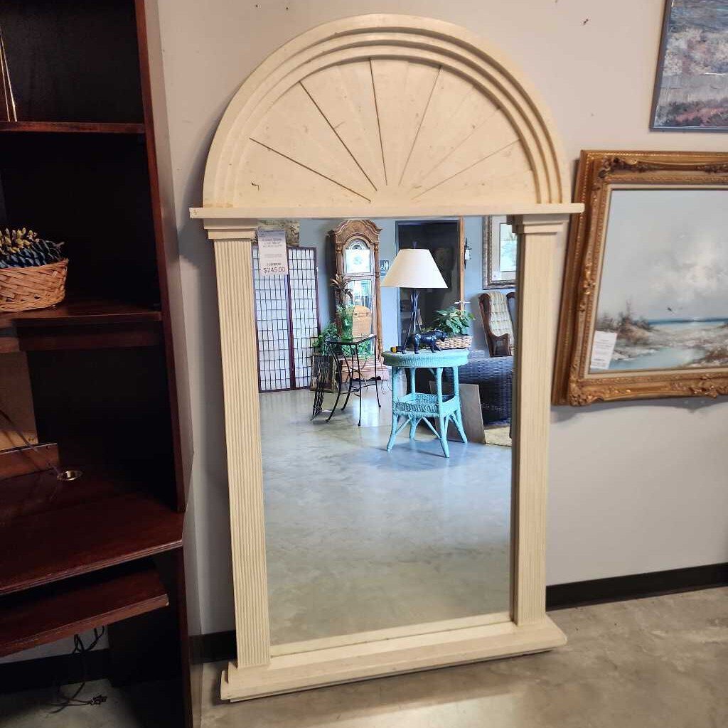 Arched Stone-Look Mirror
