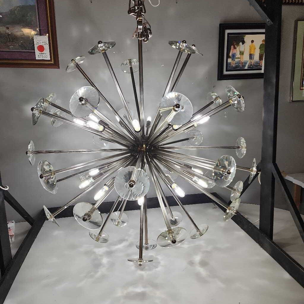Polished Chrome Sputnik Light Fixture