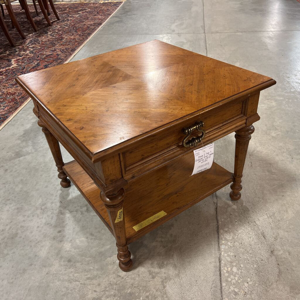 Dixie 2 Tier 1 Drawer End Table