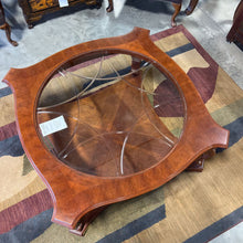 Load image into Gallery viewer, Vintage Mahogany Coffee Table w/Beveled Glass Insert
