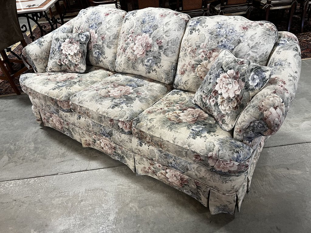 Traditional Floral Sofa Made by Smith Brothers