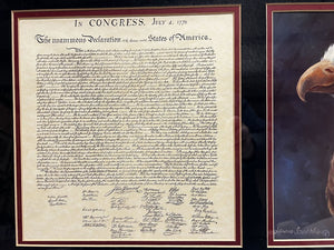 Eagle/ Declaration of Independence Framed Print