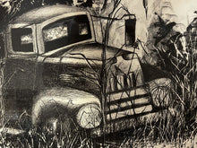 Load image into Gallery viewer, Russel Goom Signed Charcoal Truck Etching #3/15