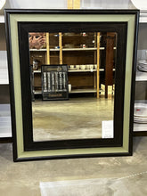 Load image into Gallery viewer, Beveled Wall Mirror w/Black &amp; Green Frame